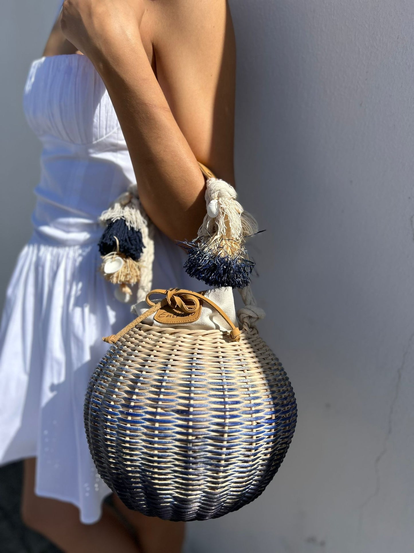 Cimbres - hand-painted bamboo basket