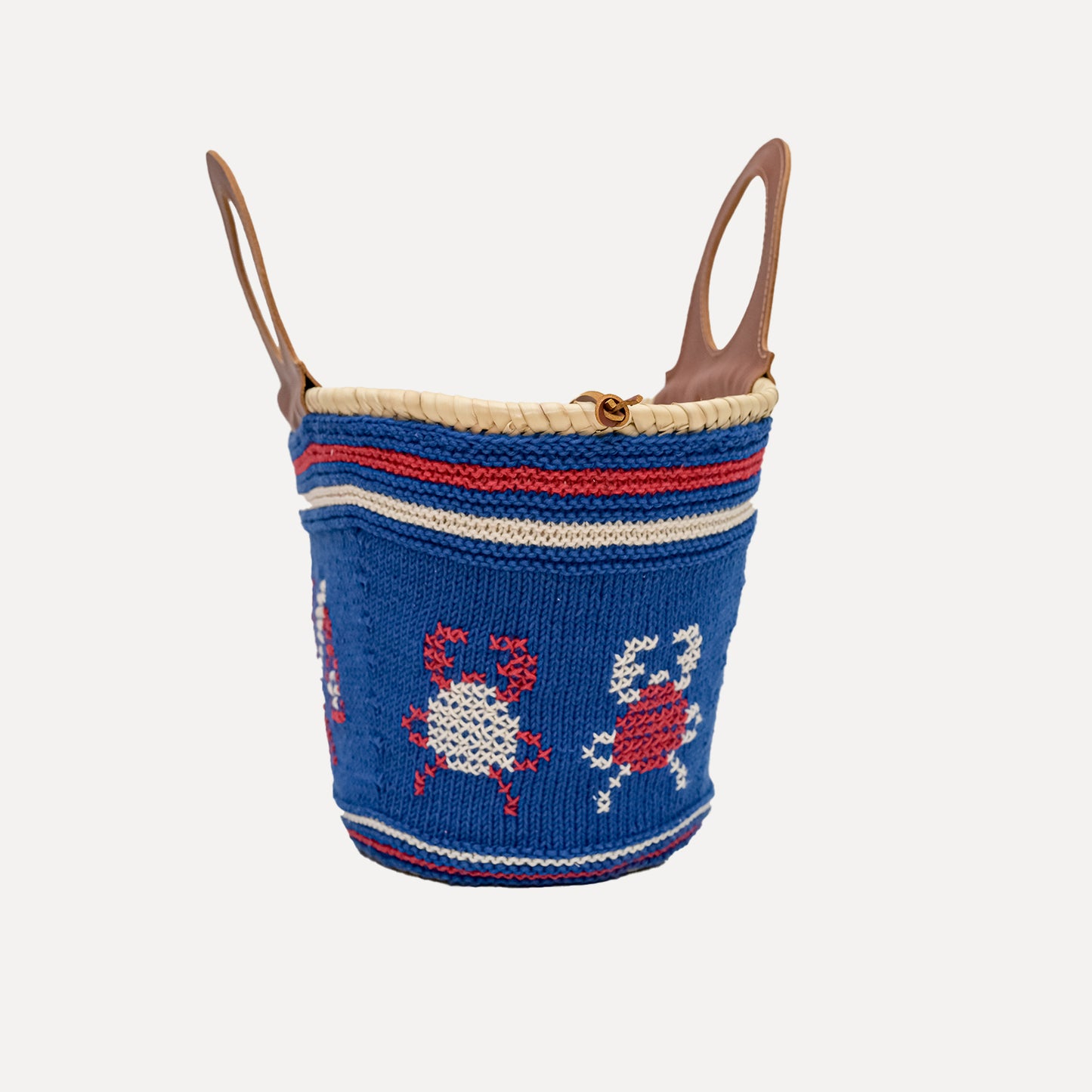 Póvoa - embroidered basket in electric blue