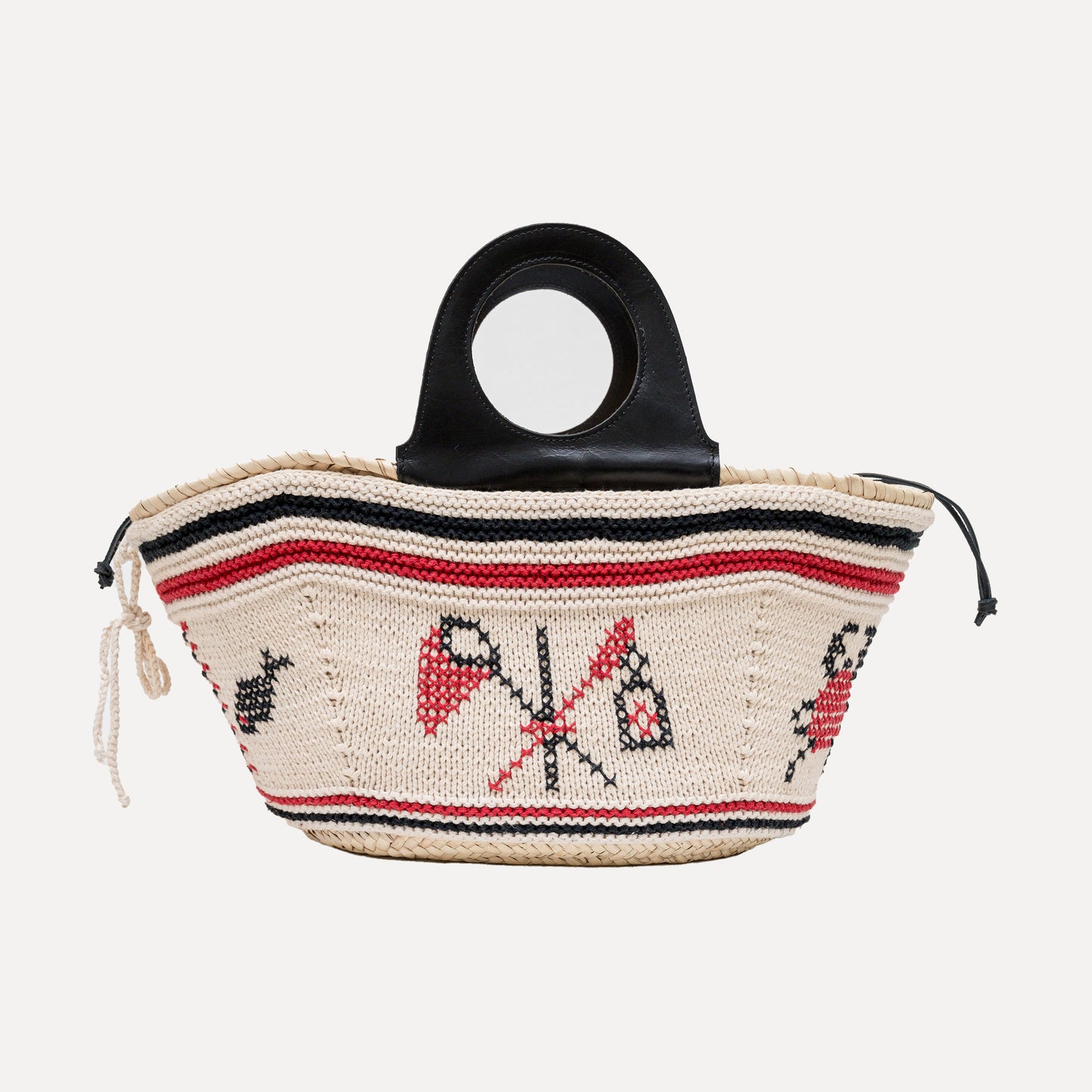 Póvoa - embroidered basket in cream