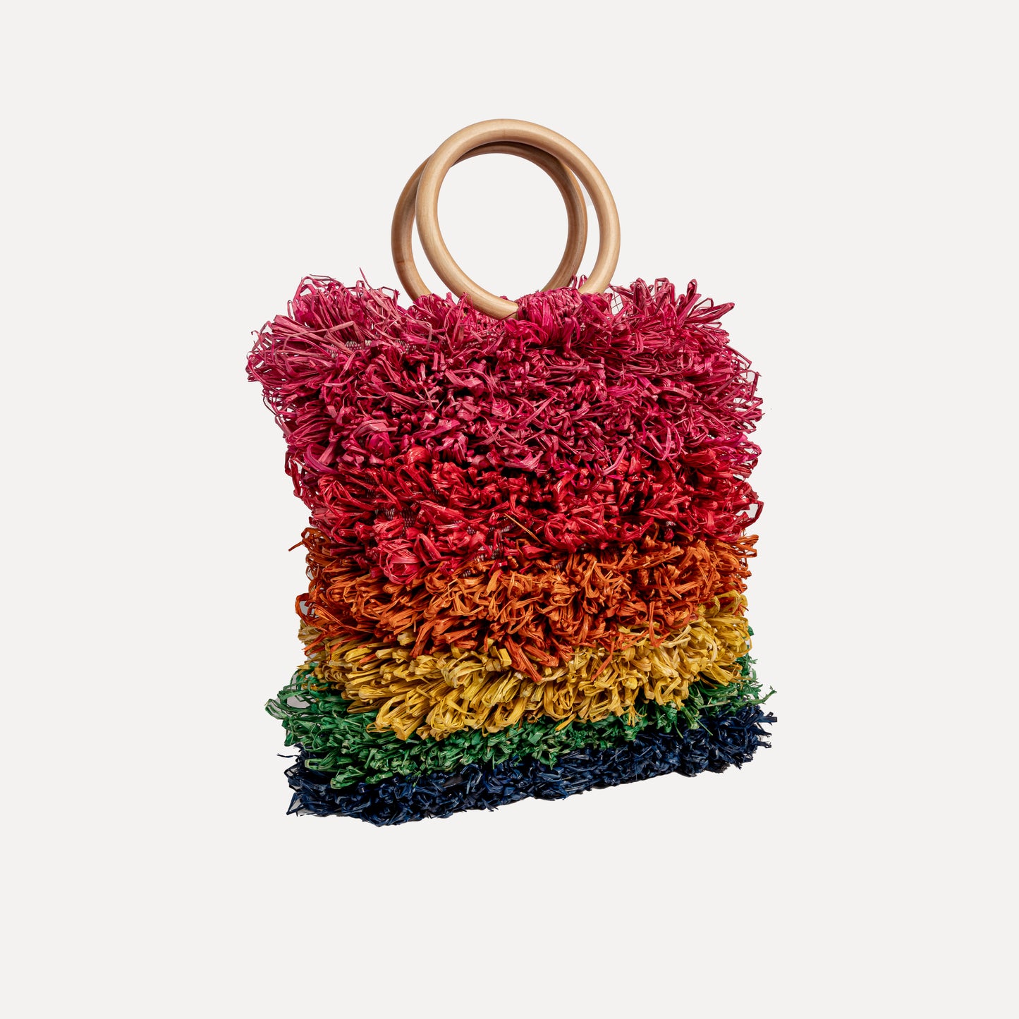 Baçal - colorful natural raffia bag