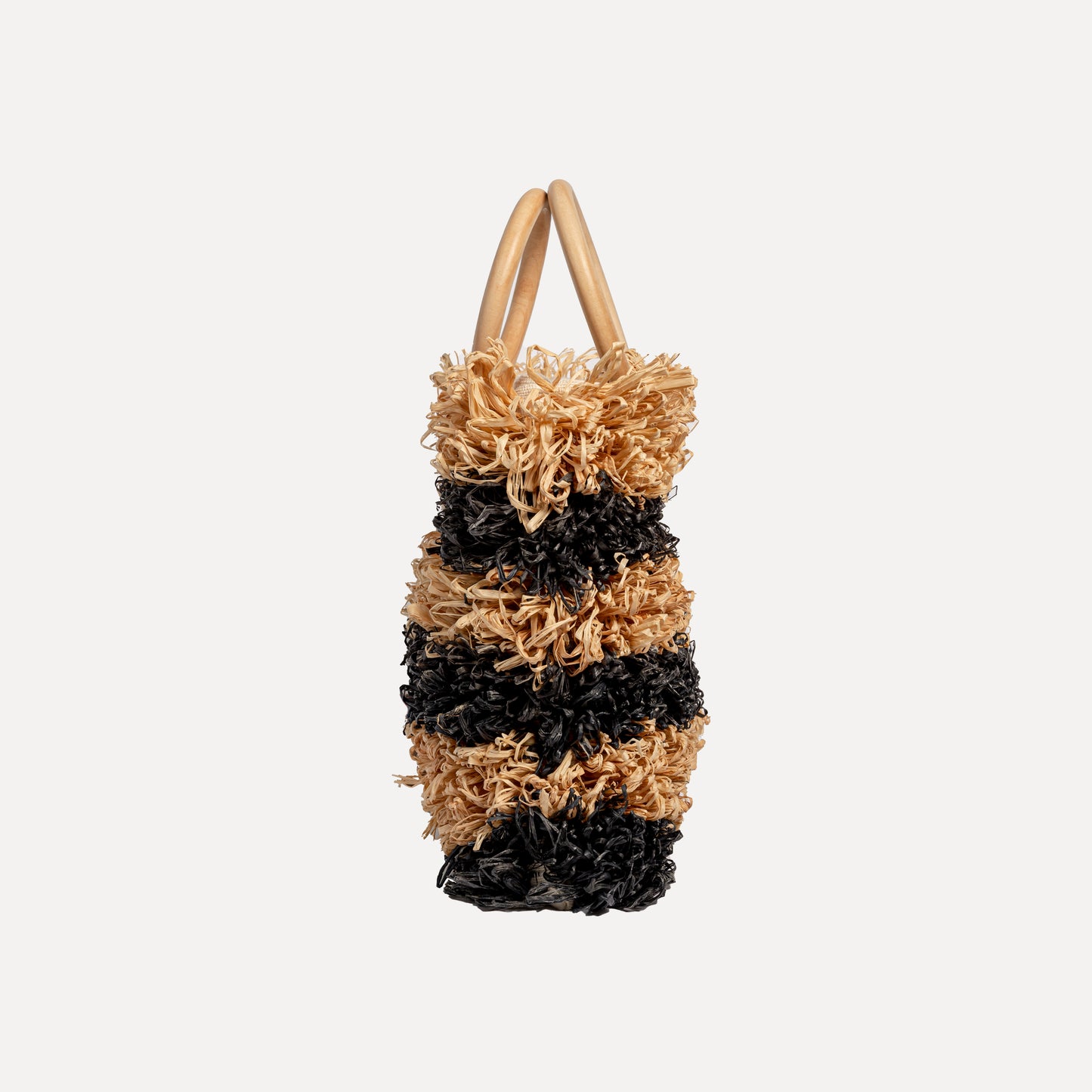 Baçal - two-tone natural raffia bag