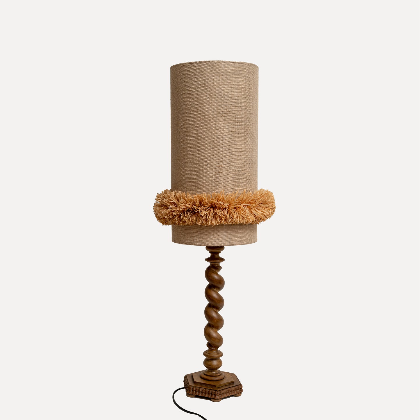 Larinho - jute lamp shade with natural raffia