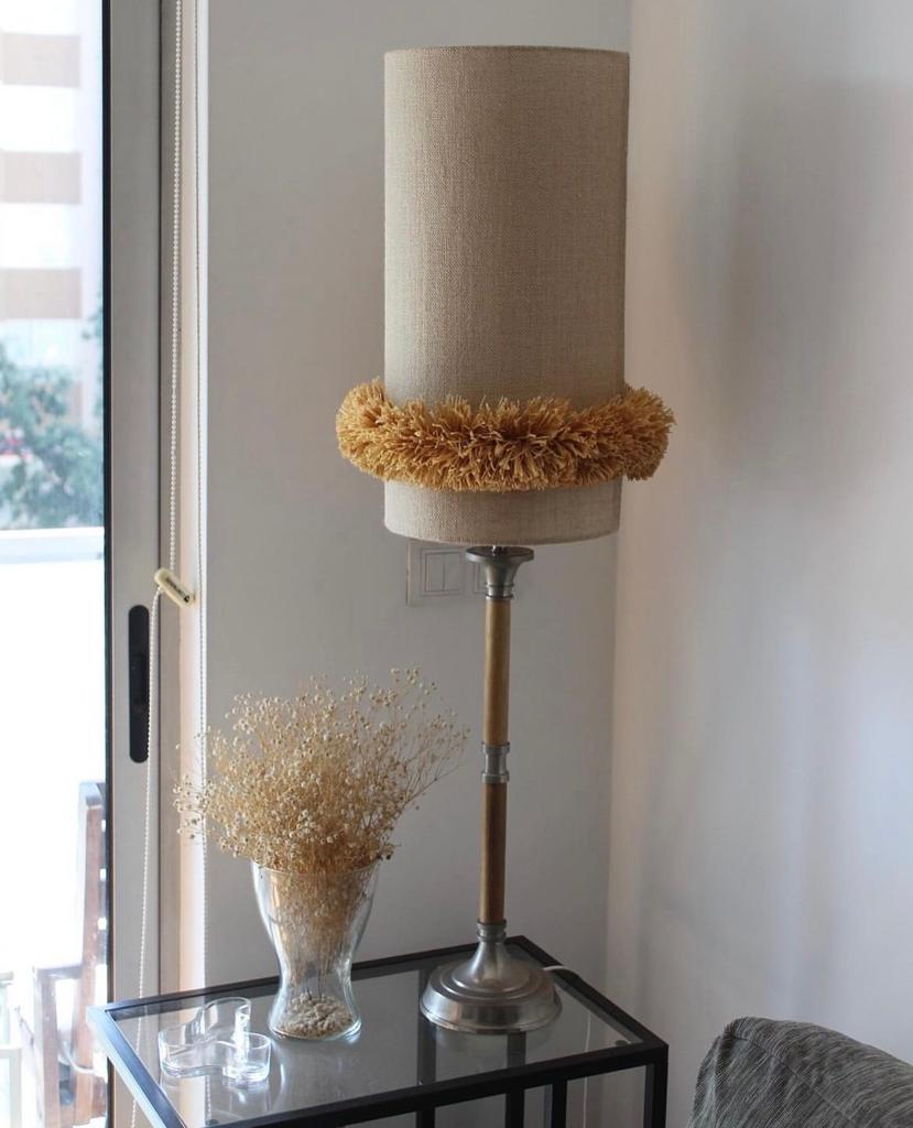 Larinho - jute lamp shade with natural raffia