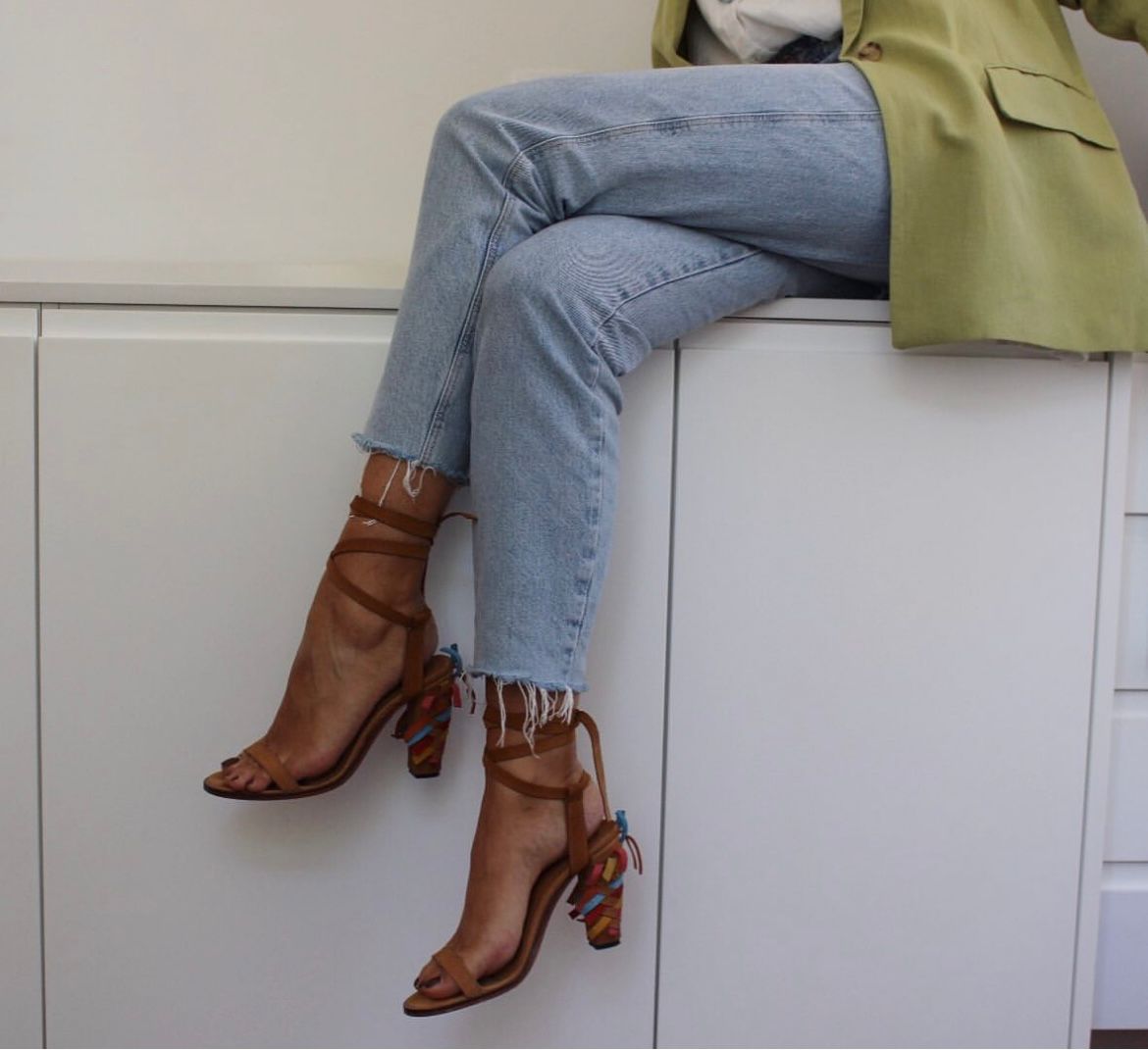 Mazes - high braided heel sandals