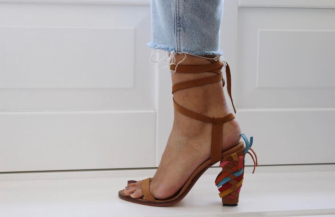 Mazes - high braided heel sandals