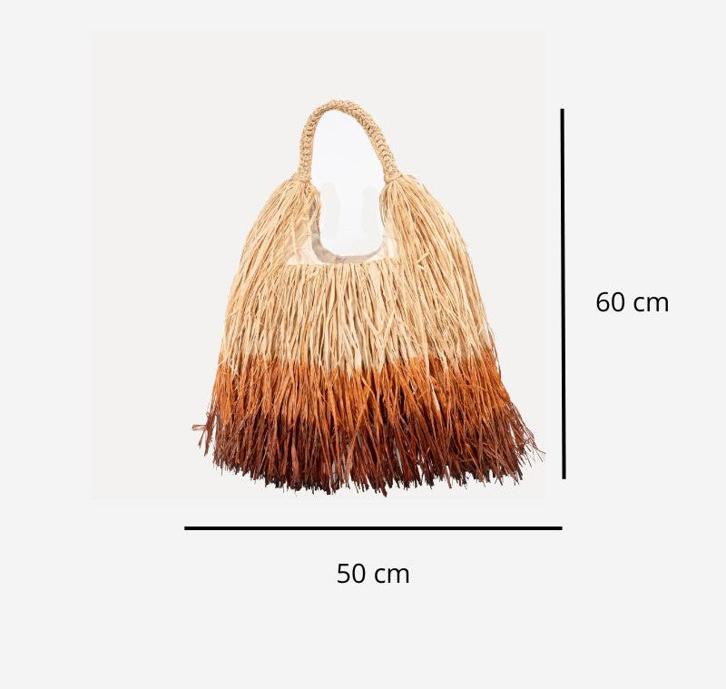 Cimbres - dégradé dyed raffia bag