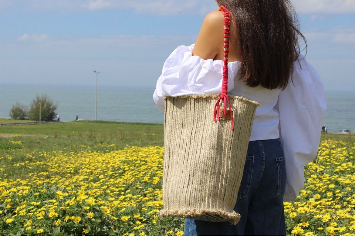 Mós - rope bag with rag