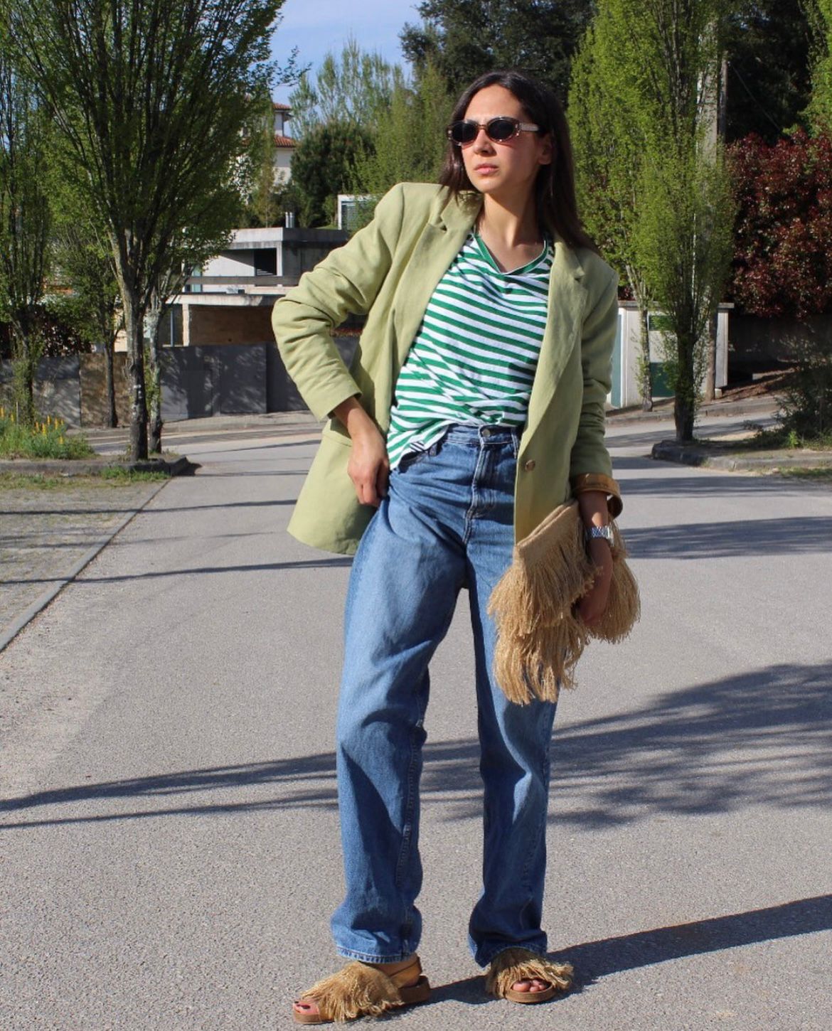 Sendas - sandals with jute and lurex