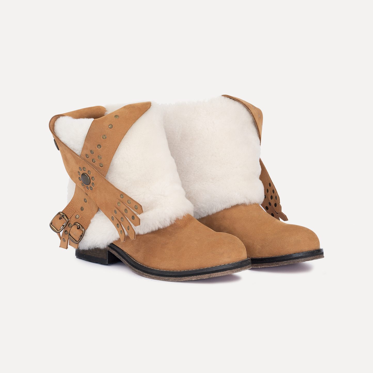Bornes - boots with faux fur and studs