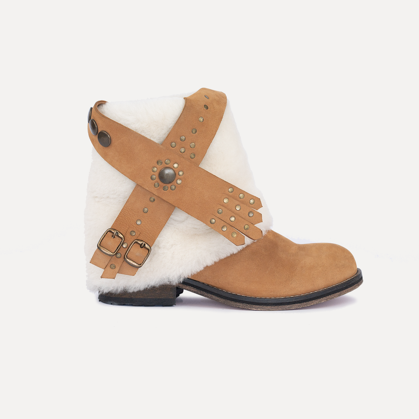 Bornes - boots with faux fur and studs