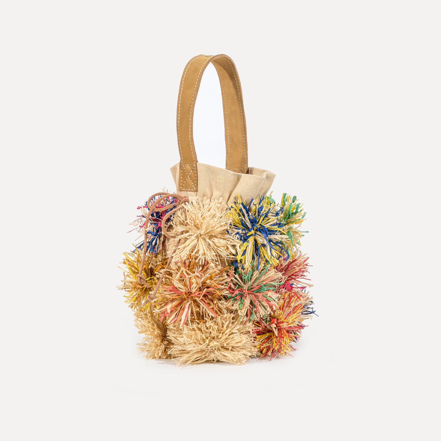 Lalim - bag with handmade raffia flowers