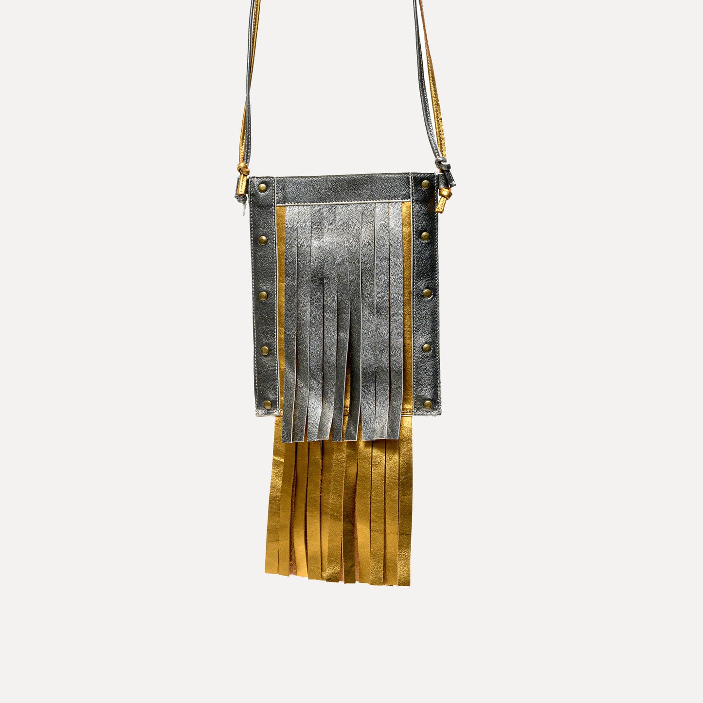 Talhas - cross body and belt bag in gold and silver