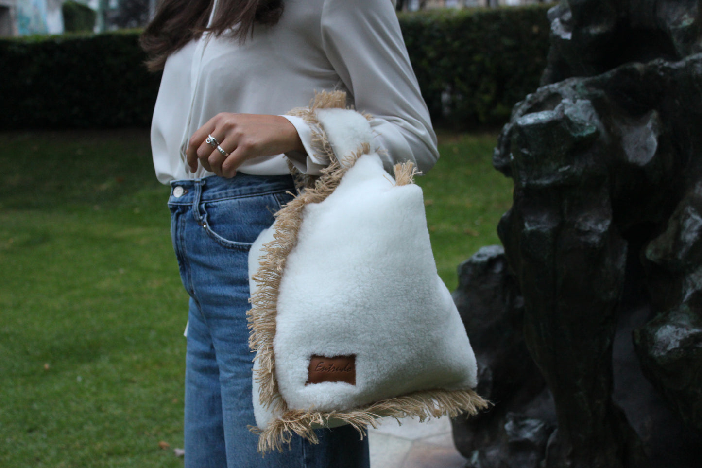 Bornes - bag with jute and faux fur