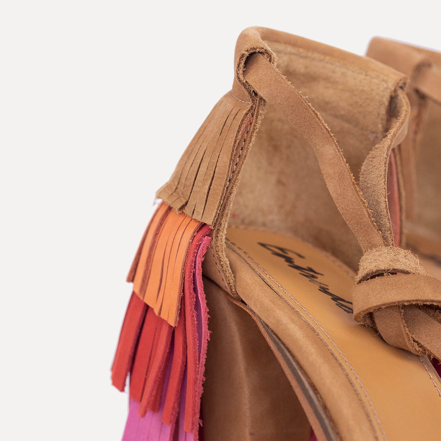 Lazarim - high heel sandals with fringes in pink