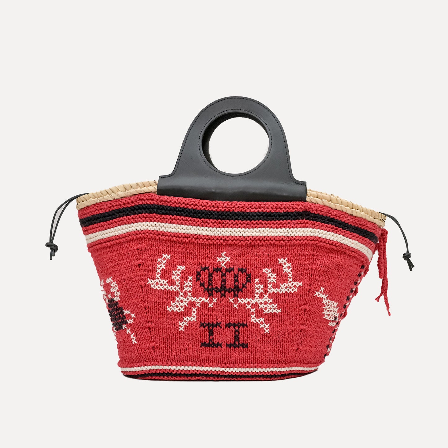 Póvoa - embroidered basket in electric blue