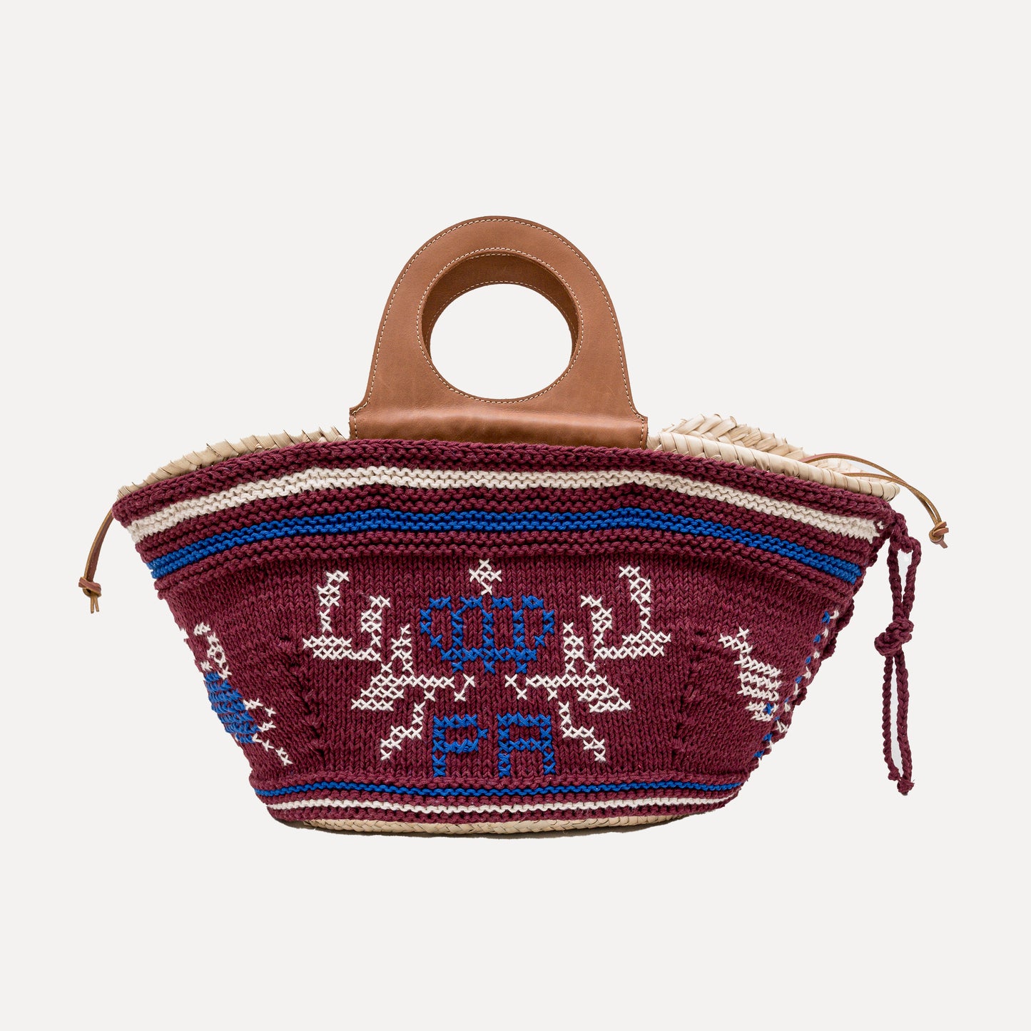 Póvoa - embroidered basket in navy