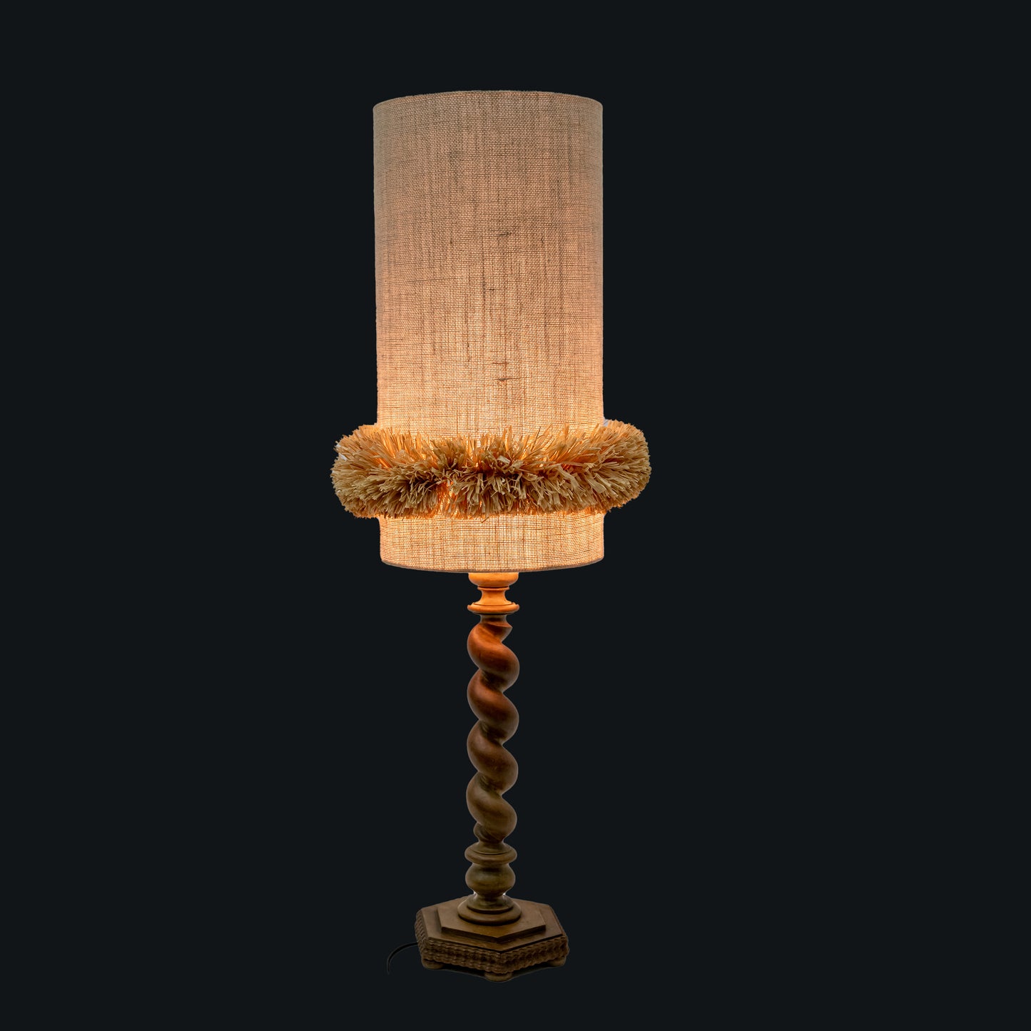 Larinho - jute lamp shade with natural raffia