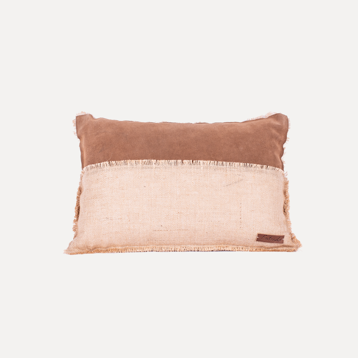 Varge - cushion with leather and jute