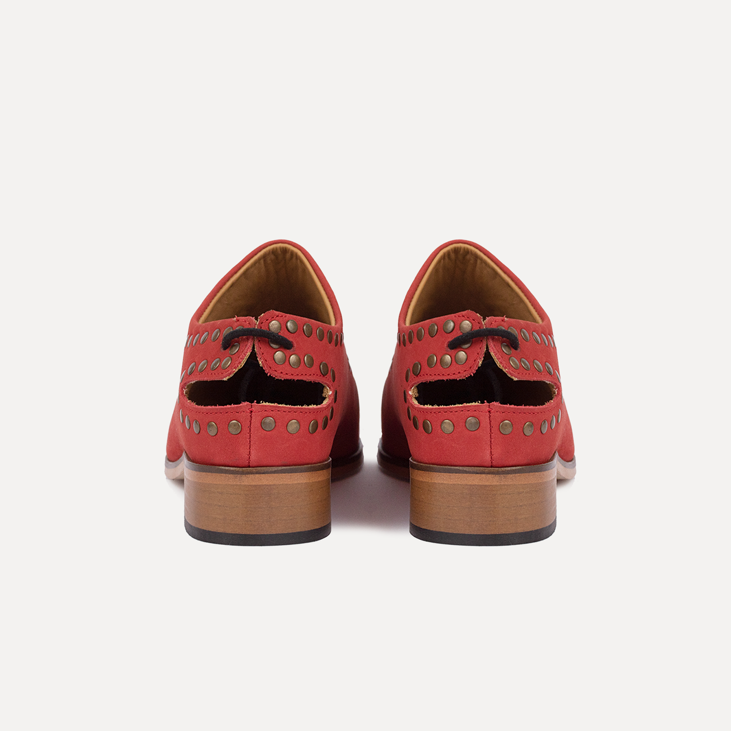 Careto - handpainted shoes with lace in red