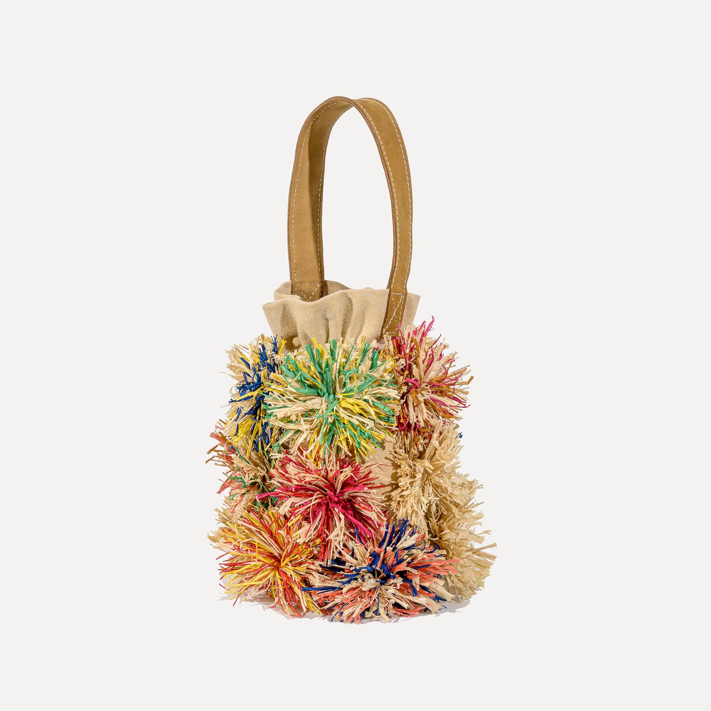 Lalim - bag with handmade raffia flowers