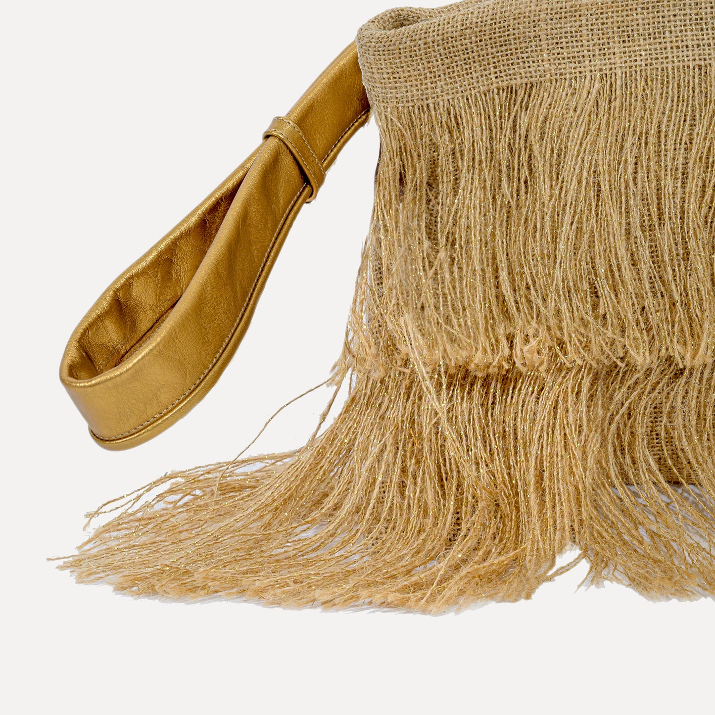 Sendas - clutch with jute and lurex