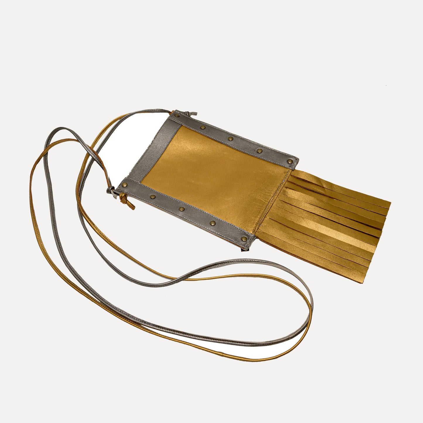 Talhas - cross body and belt bag in gold and silver