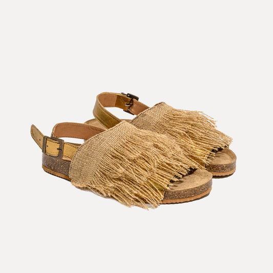 Sendas - sandals with jute and lurex