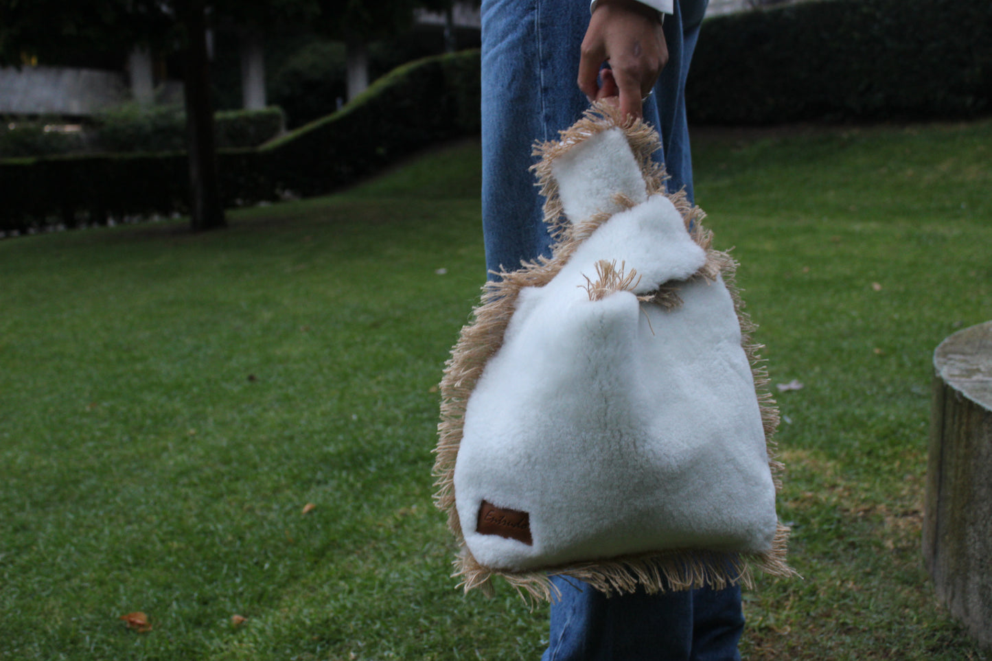 Bornes - bag with jute and faux fur