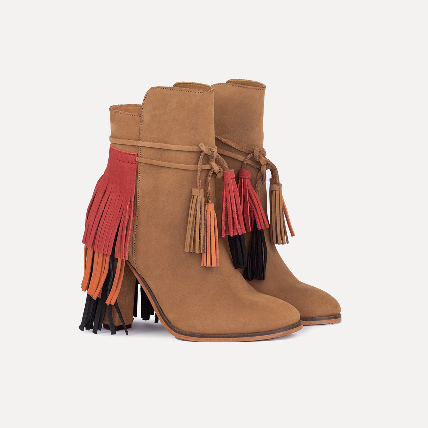 Lazarim - high heel boots with fringes