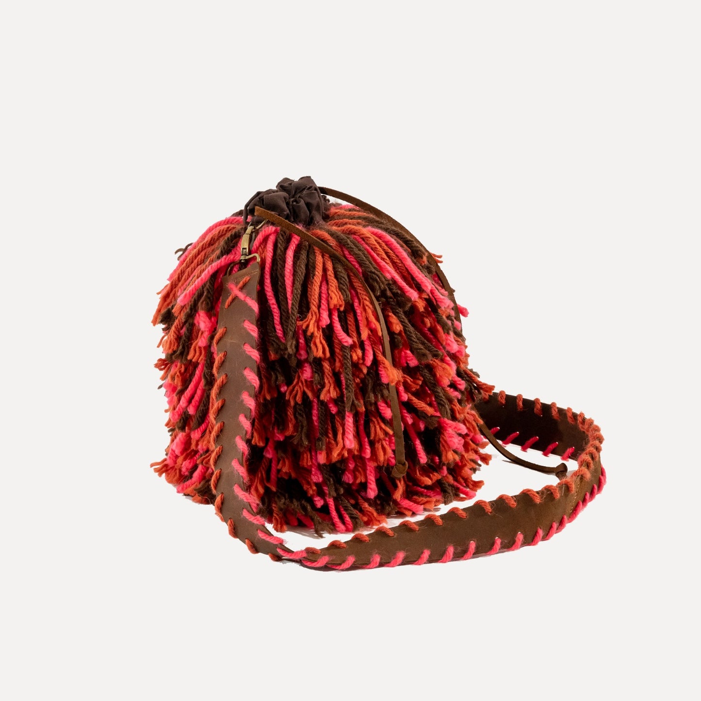 Burga - bag with handmade wool fringes